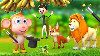 మాయా కోతి సింహం - Magical Monkey Lion Story 3D Animated Telugu Kathalu Moral Stories JOJO TV