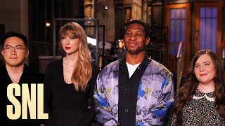 Jonathan Majors and Taylor Swift Are Really Excited for SNL