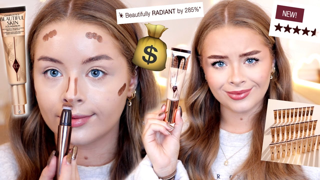 Testing CHARLOTTE TILBURY *BEAUTIFUL SKIN* Foundation..+ 10 HOUR WEAR TEST