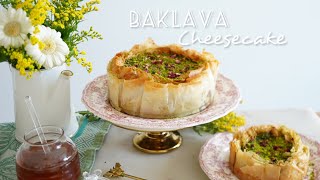 Baklava Cheesecake Una deliciosa tarta de queso y pistachos para enamorar🥰👩🏼‍🍳