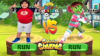 Tag with Ryan vs Subway Surfers World Tour Houston Update Alba - All New Characters Unlocked