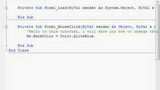 Visual basic: Tutorial 3 - Form changing color