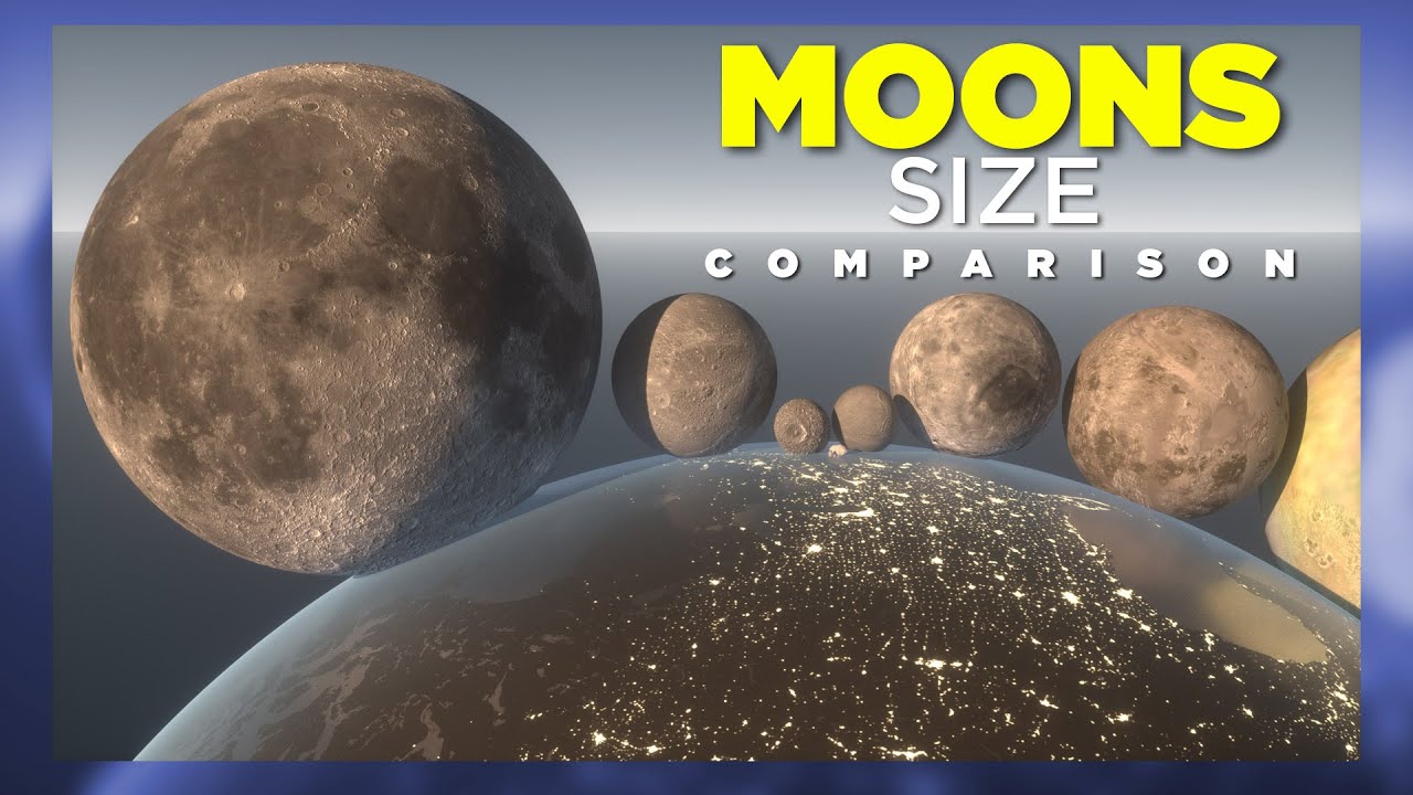 A Comparison Of The Relative Sizes Of Moons In Our Solar System