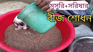 মসূরী এবং সরিষার বীজ শোধন করার পদ্ধতি|| How to seed purification?