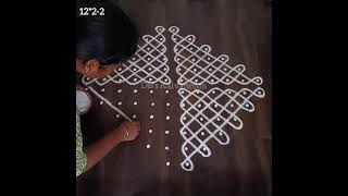 3 Simple and Beautiful Sikkukolam using 12 dots