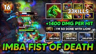 WTF +1400 PER HIT CARRY Lion 33KILLS Max Slotted Build IMBA FACET FIST OF DEATH | 7.37e DOTA 2