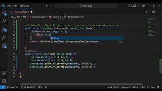 Check if the array is sorted or not using recursion
