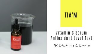 Vitamin C Serum Antioxidant Level Test! | TIA'M My Signature C Source | YesStyle Korean Beauty