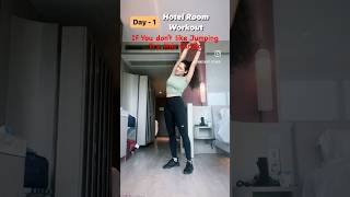 Day 1 - Hotel Room Workout - No Jumping Cardio Full Body Fat Burn | #shorts #youtubeshorts #short