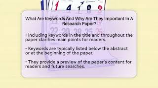 What Are Keywords And Why Are They Important In A Research Paper? - High School Toolkit