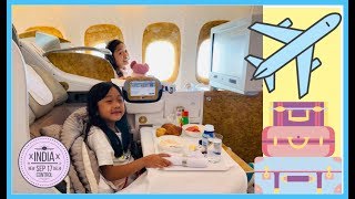 Kaycee & Rachel's first Business Class Airplane Ride