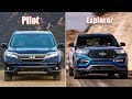 2020 Ford Explorer VS 2019 Honda Pilot