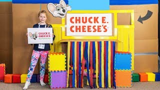 Assistant has a Chuckee Cheese Box Fort with an Arcade and Ball Pit