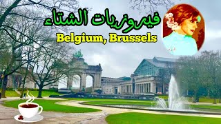 فيروزيات الشتاء جوله تحت المطر فى مدينه بروكسيل،بلجيكا دقة 4K عالية|Music with rain Belgium,Brussels