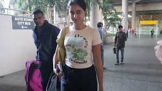 ANANYA PANDAY RETURNS MUMBAI SPOTTED AT AIRPORT