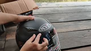 UNBOXING HELM KYT GALAXY FLAT R BLACK DOFF | 2022