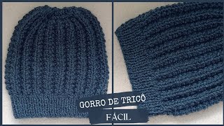 🔹️ Gorro de tricô para adulto 🔹️ Touca de tricô com apenas 2 repetições de carreira