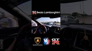 Lamborghini Aventador VS Nissan GTR in drag race, Lamborghini VS Nissan GT R #lamborghini #nissan