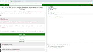 Basic JavaScript Understanding Undefined Value returned from a Function 53/111Learn freeCodeCamp