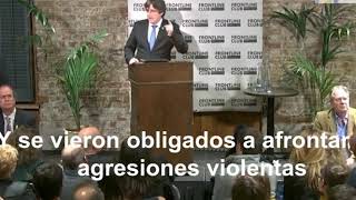 Puigdemont responde a periodista española sobre la vía eslovena