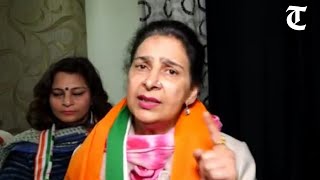 Navjot Kaur Sidhu reacts after announcement of Majithia's candidature