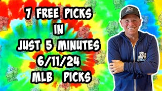 7-0 Yesterday!!! MLB Best Bets for Today Picks & Predictions Tuesday 6/11/24 | 7 Picks in 5 Minutes