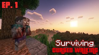 Can I Survive the Apocalypse? | Minecraft Cursed Walking Zombie Apocalypse Mod. Ep 1.