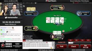Miracle straight flush one outer for Nanonoko! | PokerStars