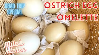Омлет из страусиного яйца | Ostrich egg omelette | Омлет на 5-6 персон из одного