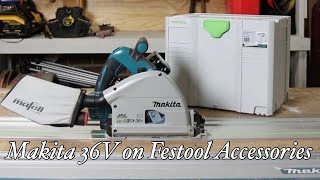 Makita 36V Track Saw using Mafell and Festool Accessories