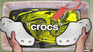 off white crocs custom