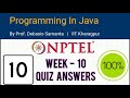 NPTEL Java Assignment 10 Answers | Programming in Java Week 9 Assignment Quiz 10 Answers | #Week9