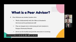 Peer Advisor Information Session 2021