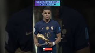 Kylian mbappe golden boot win #fifaworldcup #france #mbappe #goldenboot