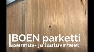 Boen parketin toistaiseksi epäonnistunut asennus, Pirkkala