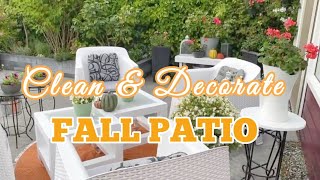 🌾FALL PATIO | Clean + Decorate with me | Fall Backyard | Pre Winter Patio Decor