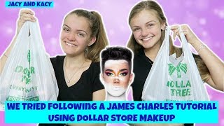 We Tried Following A James Charles Tutorial Using Dollar Store Makeup ~ Jacy and