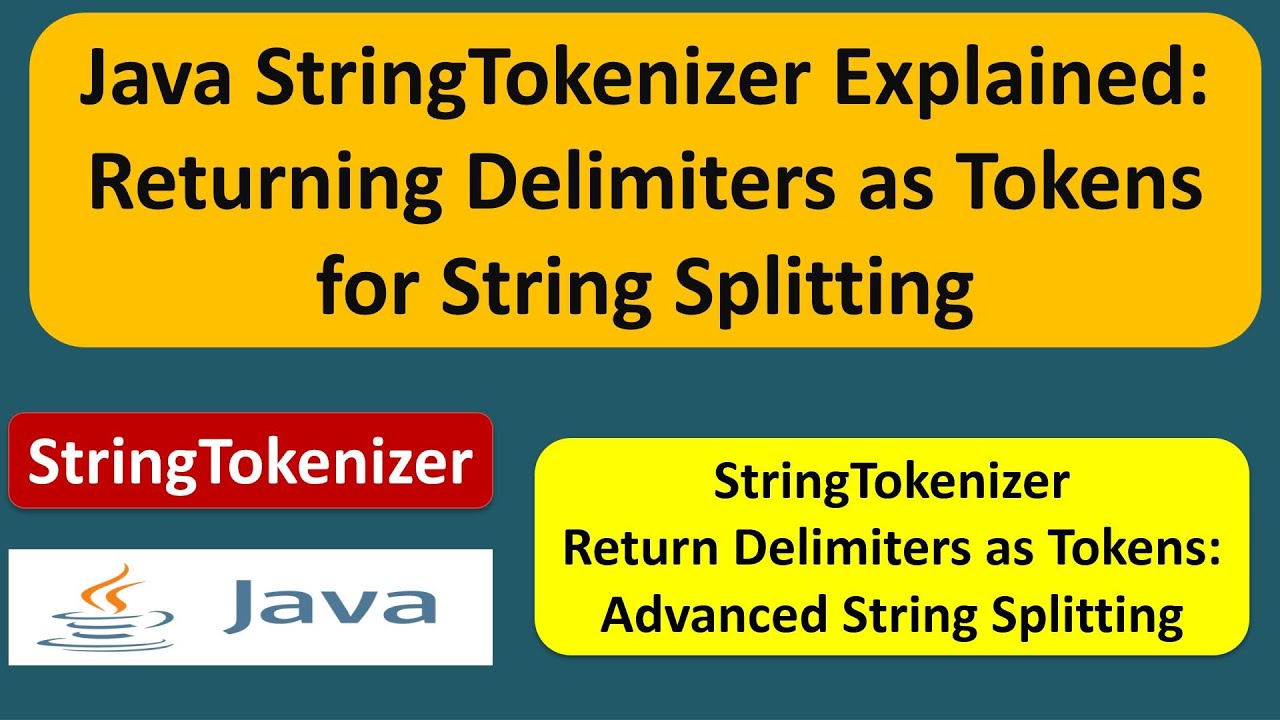 StringTokenizer (Return Delimiter As A Token) | How To Split String ...