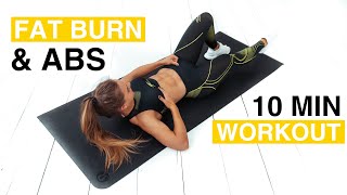 10 MIN ABS & FAT BURN WORKOUT (No Equipment)