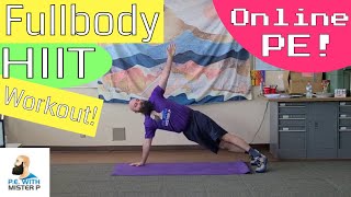 FullBody HIIT Workout // Online PE Workout and Mental Health // (Online Learning)