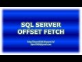 OFFSET FETCH NEXT in SQL Server