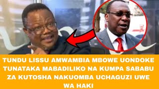 🔴Live TUNDU LISSU HAMFUKUZA MBOWE TUNATAKA MABADILIKO WENJE ANAKUPOTOSHA