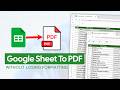How to Convert Google Sheets to PDF Document