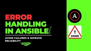 Error Handling in Ansible | Retries | Block/Rescue | Ignore Errors | Failed When