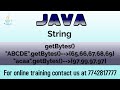 how to convert string into byte array in java | getBytes() method in java