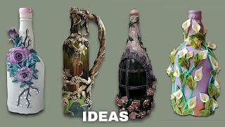 4 IDEAS PARA DECORAR BOTELLAS DE CRISTAL