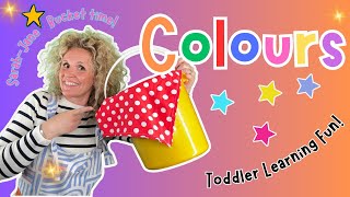 Colours, Colors Everywhere! Sarah-Jane Bucket Time! Toddler, Preschool Learning Educational Fun!