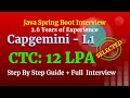Capgemini Interview | Java, Spring Boot, Microservices Question Answers