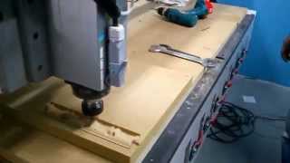 Coopr 3Axis CNC cutting 3D profile on MDF