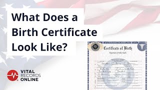 What Does a Birth Certificate Look Like? | Vital Records Online
